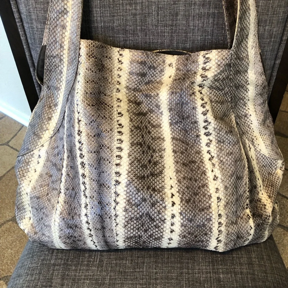 👜Beirn Jenna Watersnake Tote Natural
